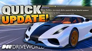 Drive World Released A *QUICK UPDATE!* (Roblox)
