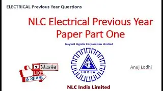 NLC Previous Year Paper Electrical Part One