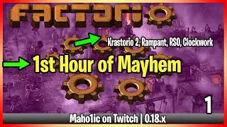 ⚙️Factorio Krastorio 2 & Rampant Mod✅🏭➡️1st Hour x01
