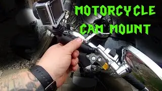 Motorcycle Mirror Handlebar Bracket for GoPro (Install and Test Footage)