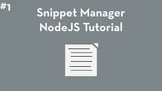 Snippet Manager - Intermediate NodeJS #1