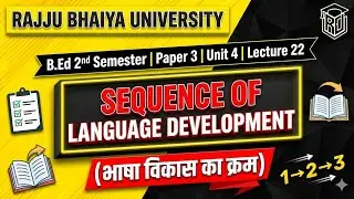भाषा विकास का क्रम ( SEQUENCE OF LANGUAGE DEVELOPMENT ) l B.Ed Notes 