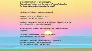 Invocation - a meditative chant of umakhweyana