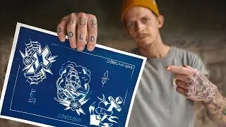 How to Make Cyanotype Tattoo Flash like Percy Waters [Full Tutorial]