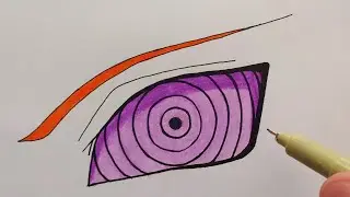 How To Draw Rinnegan With Cheap Art Supples | Step by Step Tutorial | Как нарисовать риннеган