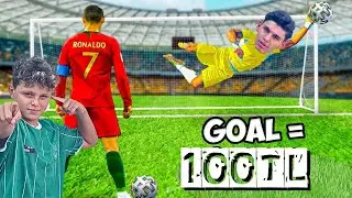 KÜÇÜK RONALDOYA HER GOL İÇİN 100TL VERİYORUM VS KÜÇÜK MBAPPE