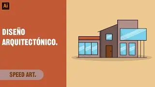#Adobeillustrator #speedart #flatdesign Adobe Illustrator - Ilustración de una casa moderna.