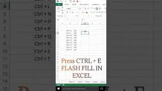 Press CTRL + E FLASH FILL in EXCEL