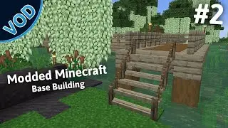 Minecraft Modded Day 2 - Failing at Base Building
