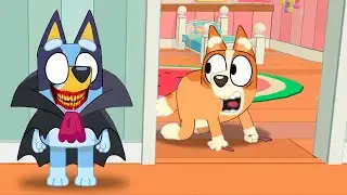 BLUEY SE DISFARÇOU DE VAMPIRO E ASSUSTOU A BINGO AS 3 HORAS DA MADRUGADA