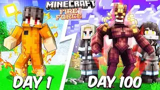 I Survived 100 Days as Shinra in Fire Force Minecraft