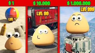 EVOLUI OS PODERES DO POU no GTA 5 Mods ! (ÉPICO)