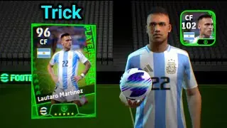 Trick to get free 102 rated Lautaro Martinez booster Potw in efootball 2024 | Bellingham 103 Potw