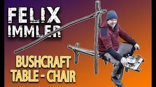 Seat, Backrest, Table...all in one.! Quick & easy chair concept. Swiss Army Knife Bushcraft Project