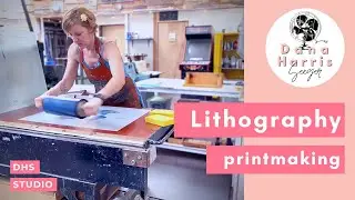 Printing an aluminum plate lithograph at the School of Visual Philosophy