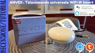 RECENSIONE E TUTORIAL - Telecomando universale WiFi a infrarossi per la Smart Home della Anvek