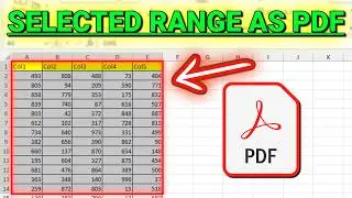 How to Save Selected Range As PDF From Excel
