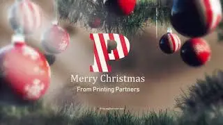 Merry Christmas From Printing Partners   Hanging Tag Logo