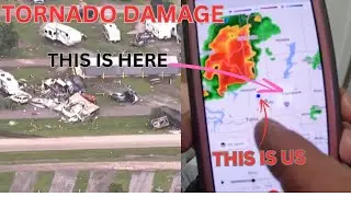 We dodged a TORNADO last night in Oklahoma CRAZY DESTRUCTION!! #tornado #damage