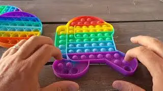 GIANT Pop It Rainbow 🌈  and Glow In Dark Review 2021