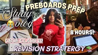 PREBOARD REVISION STRATEGY + STUDY VLOG | CLASS 10 📚 ✨️ 