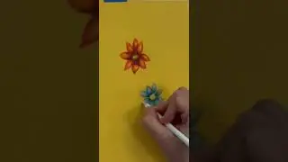 Colored Pencil Flower | Easy Flower Drawing #shorts