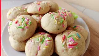 HOMEMADE FUNFETTI COOKIES/ Melt In Your Mouth Sprinkles Sugar Cookies #cookies