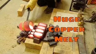 Melting 57 Copper Ingots ¦ Huge Scrap Copper Melt - 4K 2160p