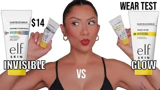ELF SUNSCREEN BATTLE: WHOA GLOW (VIRAL) VS INVISIBLE (NEW) + WEAR TEST *oily skin*| MagdalineJanet