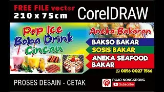 FREE FILE VECTOR | BANNER POP ICE #coreldraw #filegratis #freefile #vector #cetakbanner #popice
