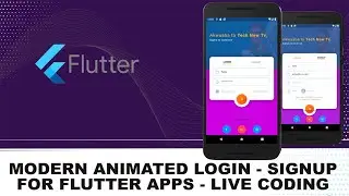 Login Signup App UI  Animated | Tech Now Tv | Flutter Tutorials