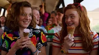 Max and Eleven meet when max falls off her skateboard