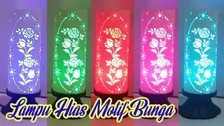 DIY. Lampu hias dari paralon motif bunga