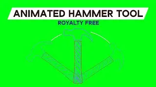 Animated Hammer tool | Green Screen | Royalty free