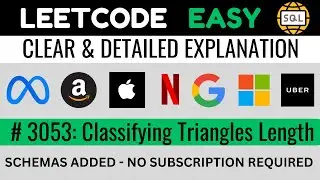 Leetcode 3053 - Classifying Triangles by Lengths - Solved & Explained by Everyday Data Science