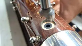 Replacing a rotten tone hole on a bassoon