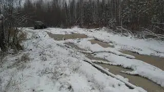 УАЗ на обдирках. ВИ-3 в деле. По раздавленой дороге!