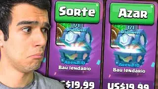 TIVE SORTE OU AZAR? COMPREI 2 BAÚS LENDÁRIOS POR 100 REAIS!! CLASH ROYALE