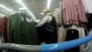 Shopping in my FarmerRain Rain Jumpsuit