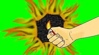 Zippo Fire Up Burning GreenScreen Free No Copyright