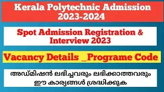 Polytechnic Spot Admission 2023| Polytechnic Vacancy Details | Spot admission Fees & Certificates