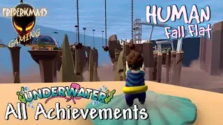 Human Fall Flat UNDERWATER Level - Full Walkthrough / All Achievements | New Free Level