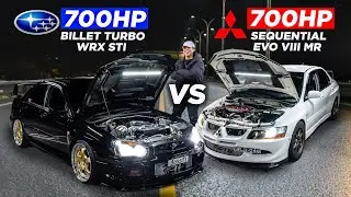 Rally Legends Underground DRAG RACE: Subaru WRX STI vs. Mitsubishi Lancer EVO