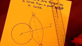 9 Line tangent to circle from point outside circle
