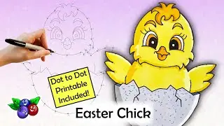 How to Draw dot to dot - EASTER CHICK - Drawing step by step for kids