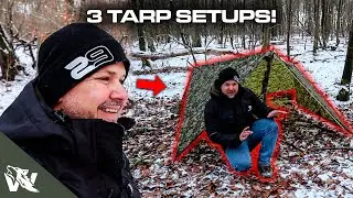 3 EXTREM EINFACHE Tarp Setups für den WINTER! | OUTDOOR