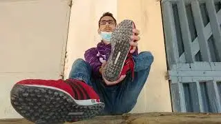 Nerdy boy sneakers & socks removal