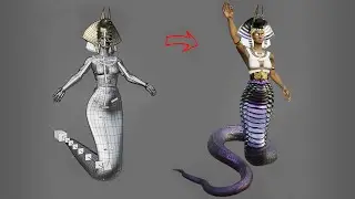 Skeleton Armature Bendy Bones | Custom Snake Hybrid Meta-Rig | Blender | Kebechet Egyptian Goddess