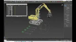 Part 2 - 3dsmax Lego Excavator Mechanical Rigging Tutorial