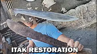 Restoration of JungleBolo/Itak to RiceLeaf/Dahong Palay Knife | Aurora Philippines